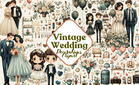 Download Vintage Wedding Decorations Clipart - Wedding decorations Collection